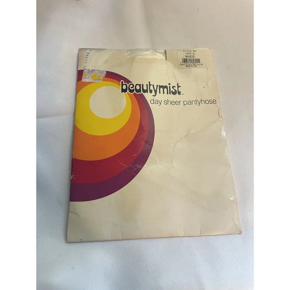 Vintage Pantyhose Beautymist‎ NOS Sheer White 97 Size A Hosiery